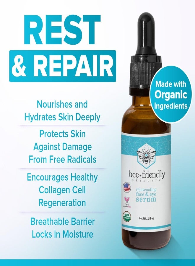 BeeFriendly Organic Face & Eye Serum By BeeFriendly, Deep Hydration, Nourishes, Tightens, and Firms Facial Skin, and Lifts Facial Skin USDA Certified & All Natural Serum for Face, Women or Men, 1 oz - Image 5